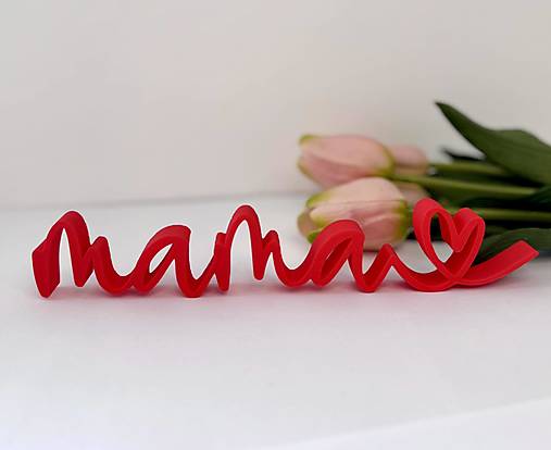 Nežný nápis mama – pre mamu z lásky