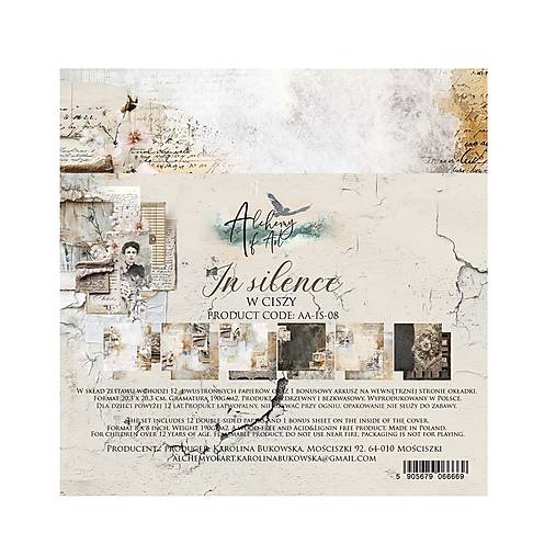 Papier - Scrapbook papiere 8x8 Art of Alchemy – In Silence – botanická vintage kolekcia - 18301176_