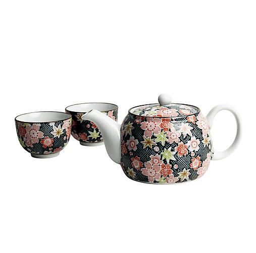 Japonská porcelánová súprava Modrá Sakura 0,6l