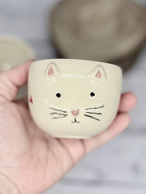 Mačička - pohárik cappuccino (200ml, bez uška)