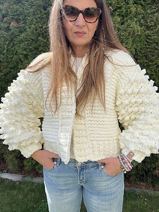 Svetre a kardigány - Handmade kardigán - 18303421_