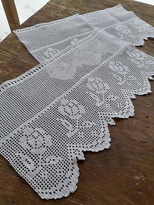 Úžitkový textil - háčkovaná záclonka - 18304881_