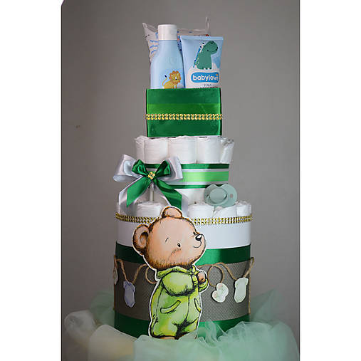 Plienková torta pre chlapca