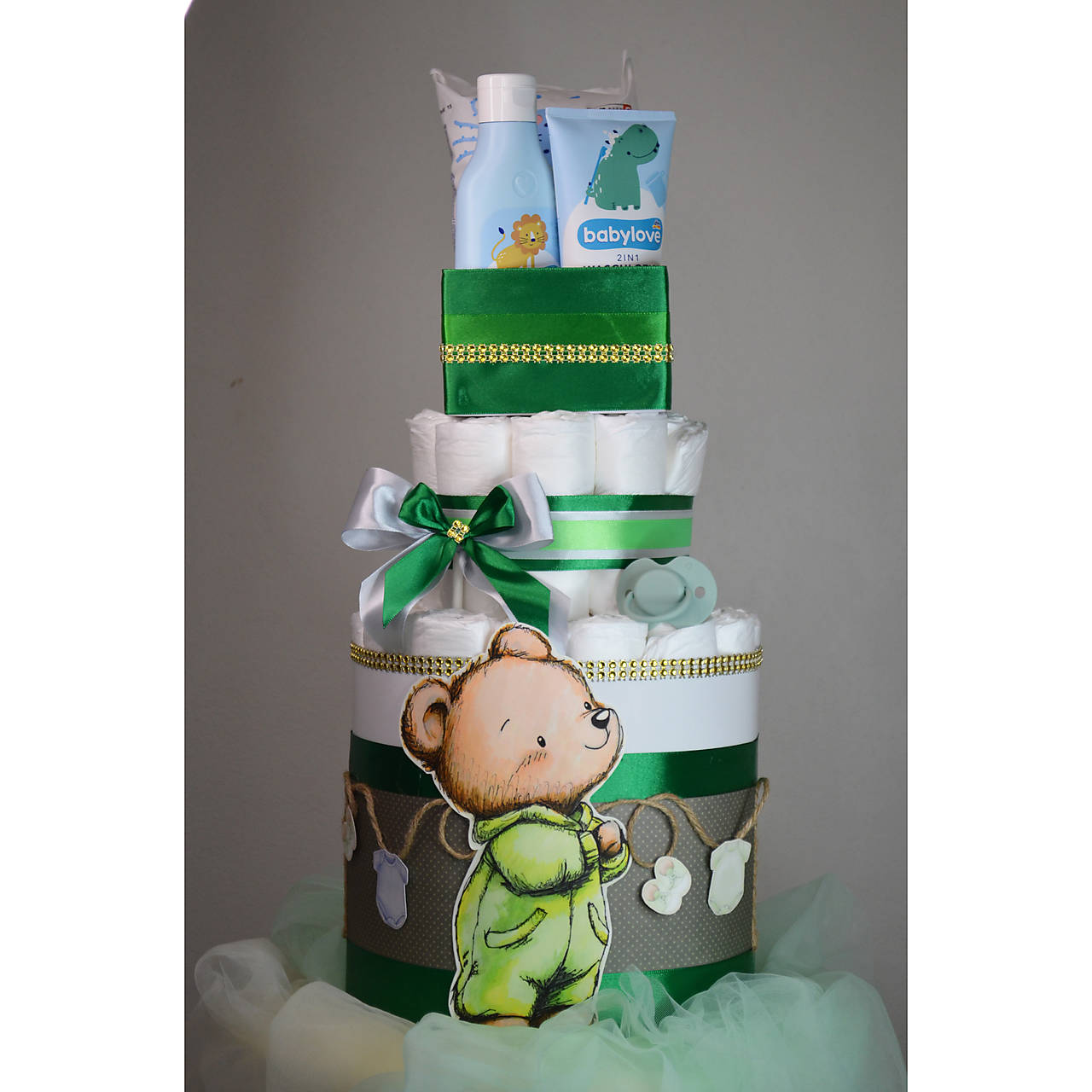 Plienková torta pre chlapca