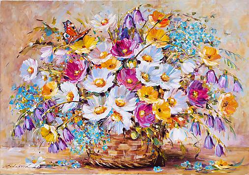 Letná kytica s babôčkou