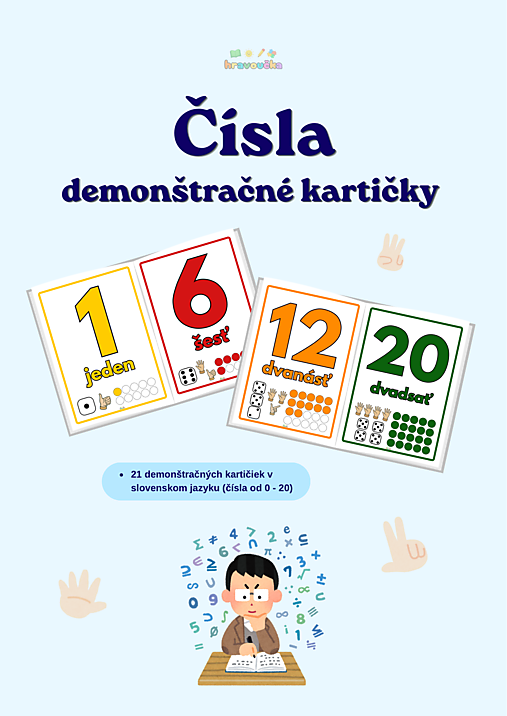 Hračky - Čísla - demonštračné kartičky v slovenskom jazyku (PDF súbor) - 18305467_