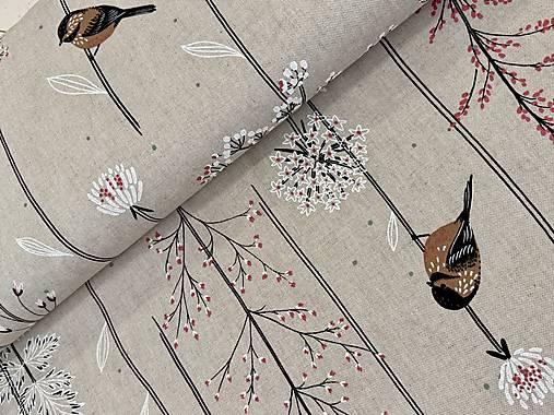 BAVLNA DEKOR/ VTÁČIKY NA KONÁROCH