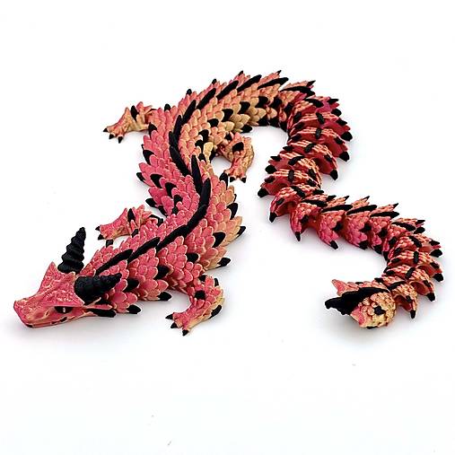 Magický flexi drak – pohyblivý 3D drak v živých farbách | antistresová hračka & darček