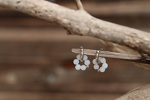 Náušnice kruhy opalit