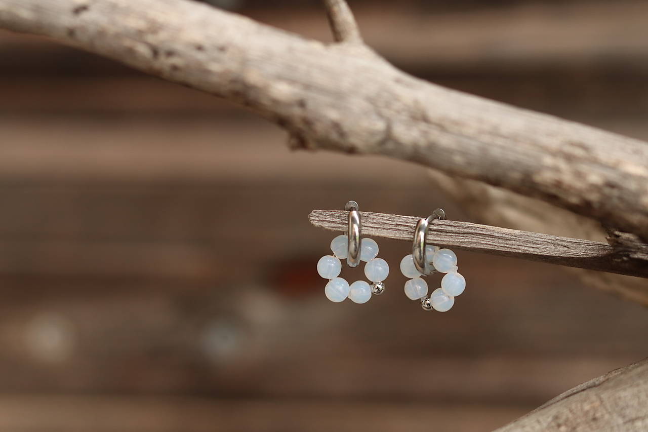 Náušnice kruhy opalit