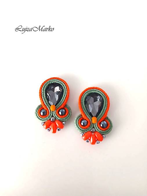 Náušnice - Katalina soutache náušnice - 18311558_