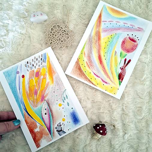 Také farebné, pokojné dni / sada dvoch printov