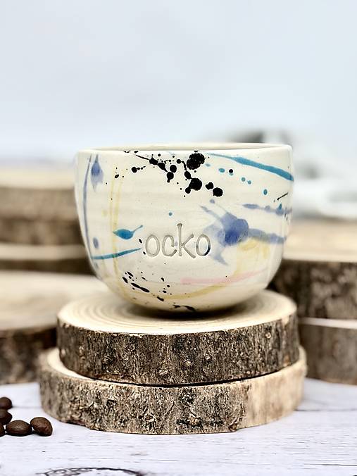 Fľaky - pohárik cappuccino ocko (200ml, bez uška)