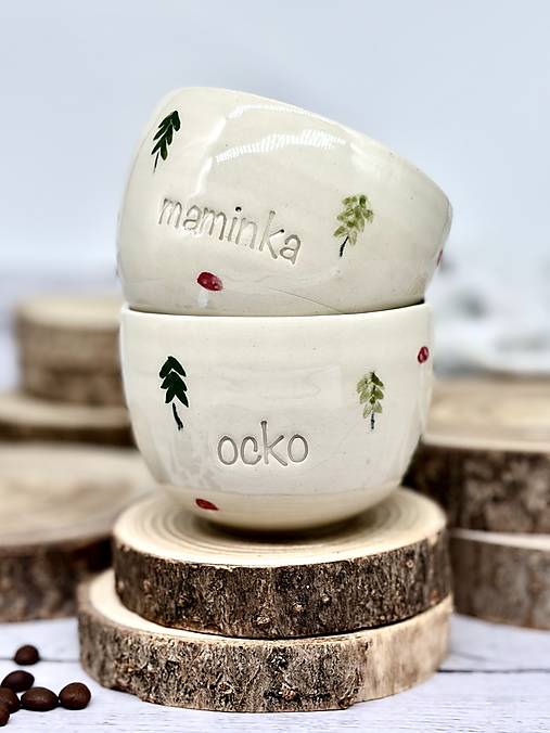 Prechádzka lesom - cappuccino pohárik maminka (200ml, bez uška)