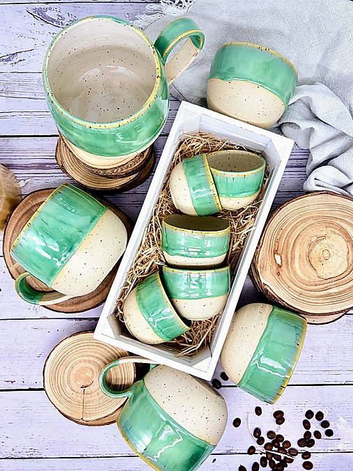 Emerald Dusk - latte pohárik (280ml, bez uška)