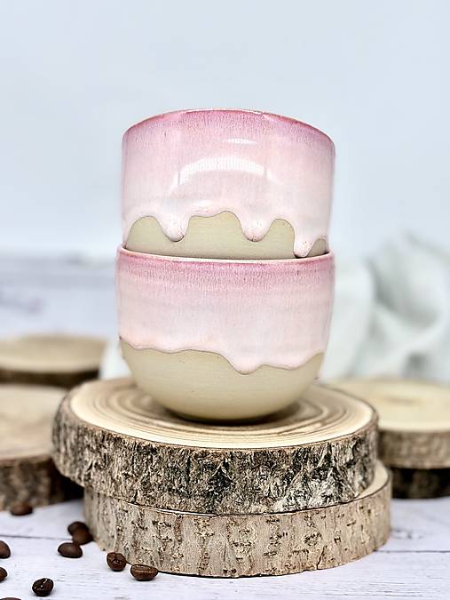 Peach Kiss - pohárik latte (280ml, bez uška)