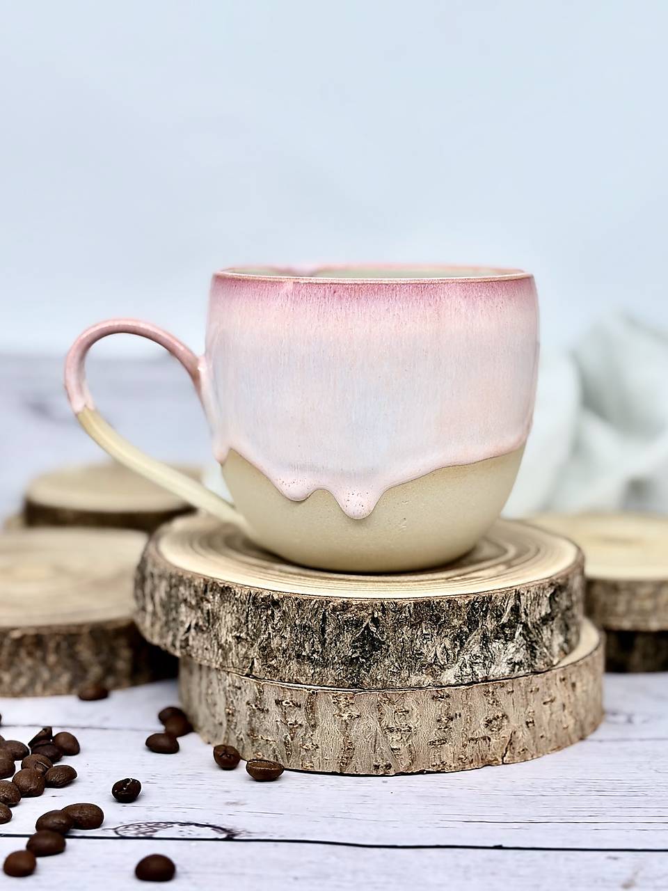 Peach Kiss - šálka na čaj (400ml, s uškom)