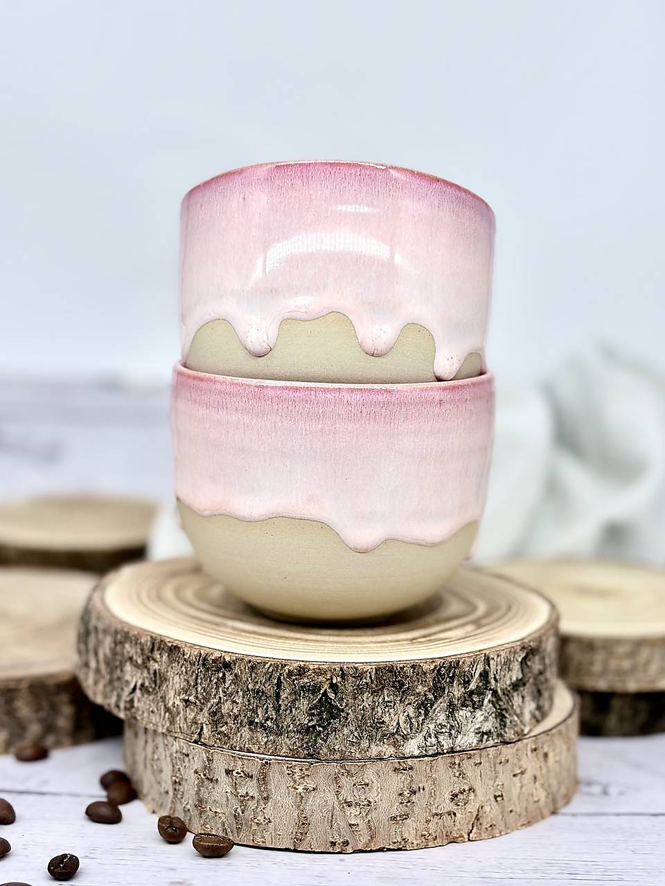 Peach Kiss - pohárik latte (280ml, bez uška)