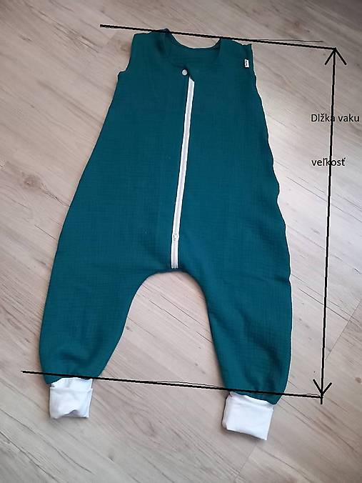 Detský textil - letný vak s nôžkami - mušelín 0,5 TOG - 18315627_