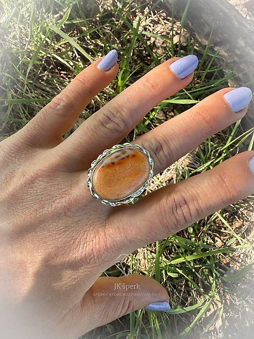Strieborný 925/1000 prsten s ohnivym achátom