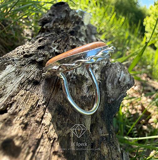 Strieborný 925/1000 prsten s ohnivym achátom