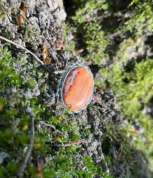 Strieborný 925/1000 prsten s ohnivym achátom