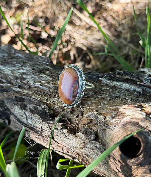 Strieborný 925/1000 prsten s ohnivym achátom