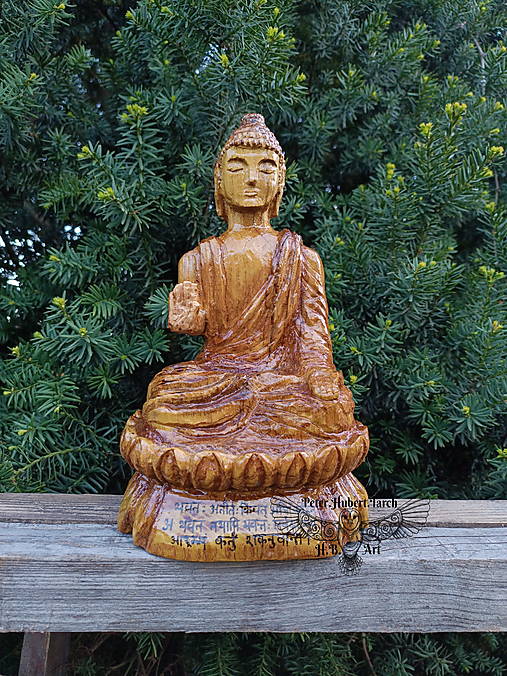 Sochy - Buddha - socha z dreva -  Buddha woden statue - 18317057_