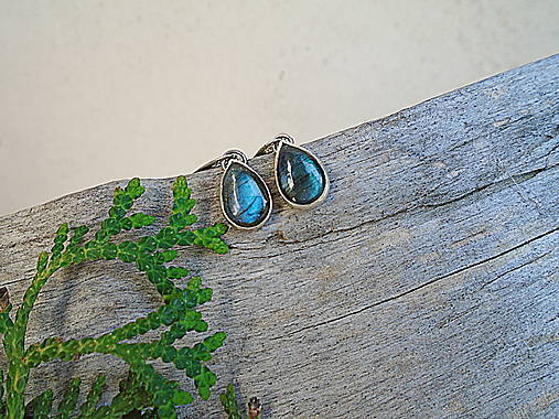 Strieborné náušnice Ag925 Labradorit