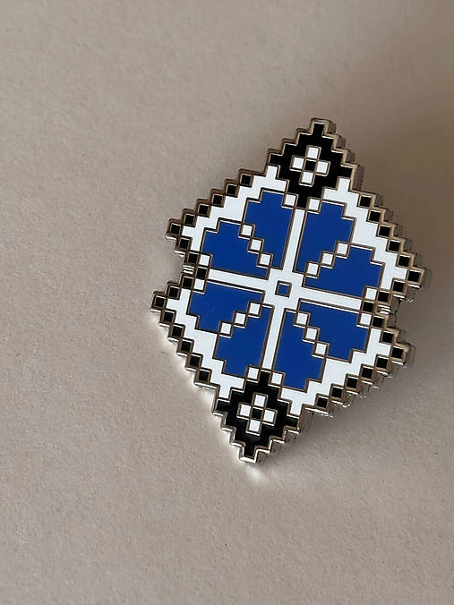 Kovová brošňa Myjafská nezábudka