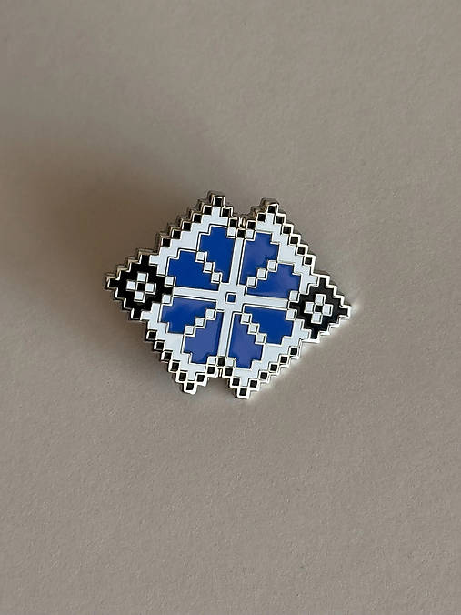 Kovová brošňa Myjafská nezábudka