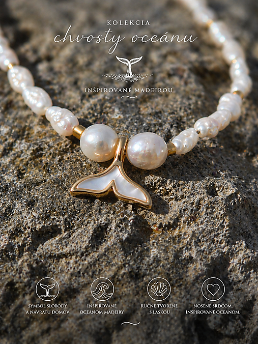Chvosty oceánu náhrdelník riečne perly