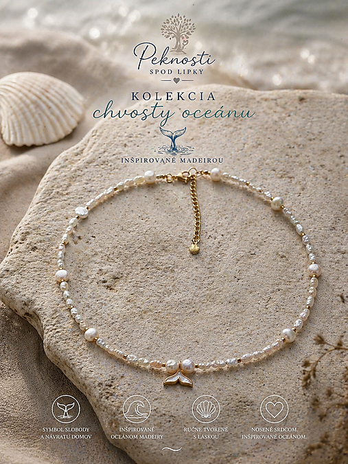 Chvosty oceánu náhrdelník riečne perly