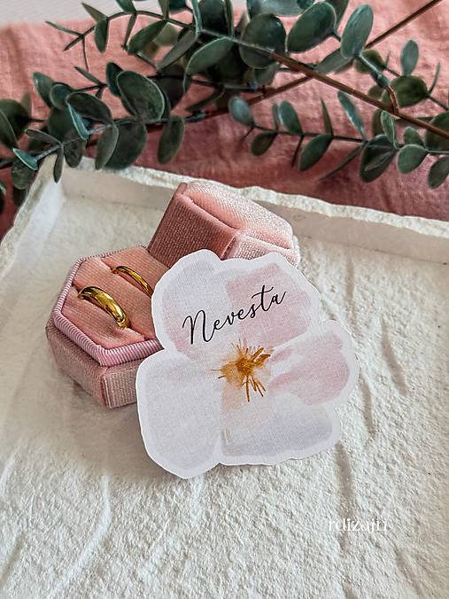 Papier - Menovka na svadbu PINK KVETINKA - 18319562_