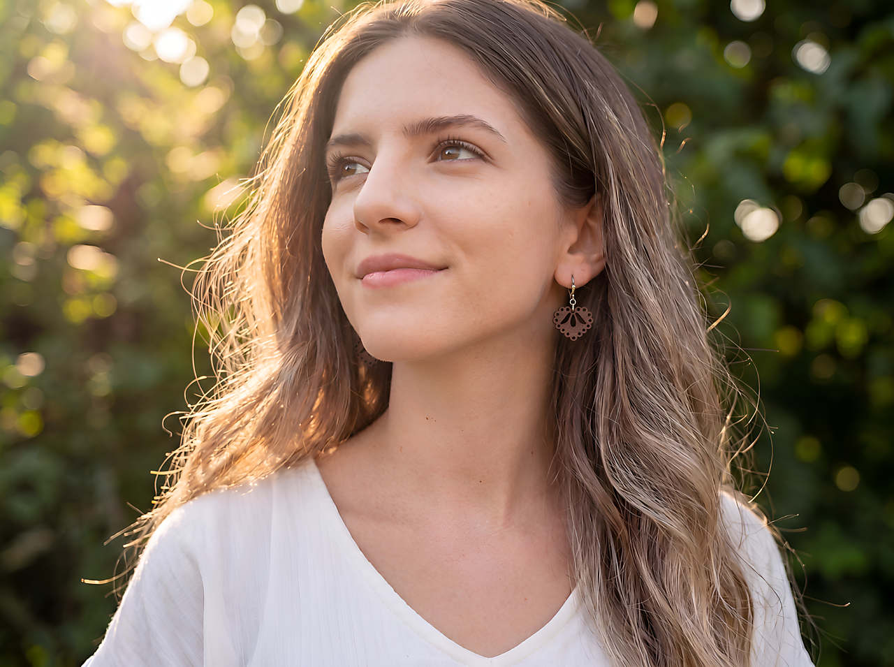 Náušnice ZUZIČKA a tulipány ručne morené visiace MINI