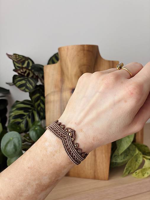 Náramky - Micromacrame boho náramok - 18319397_