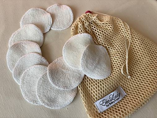 Úžitkový textil - Bamboo Kozmetické tampóny s biobavlneným vrecúškom na pranie - 18319489_