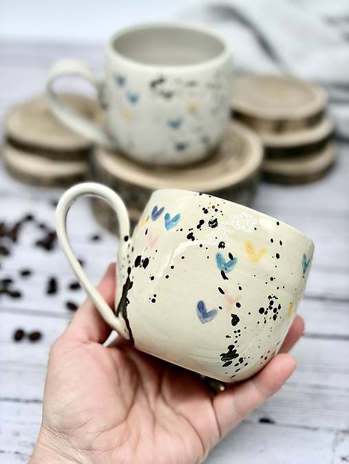 Srdiečka - šálka na čaj (400ml, s uškom)