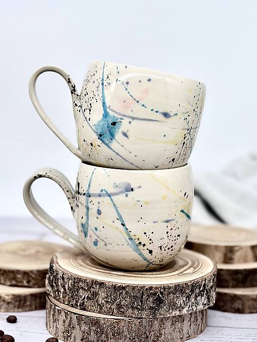 Fľaky - šálka na čaj (400ml, s uškom)