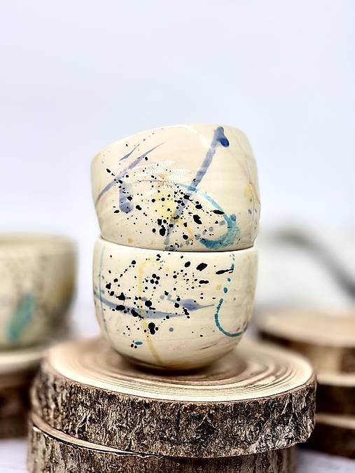 Fľaky - pohárik cappuccino (bez uška, 200ml)