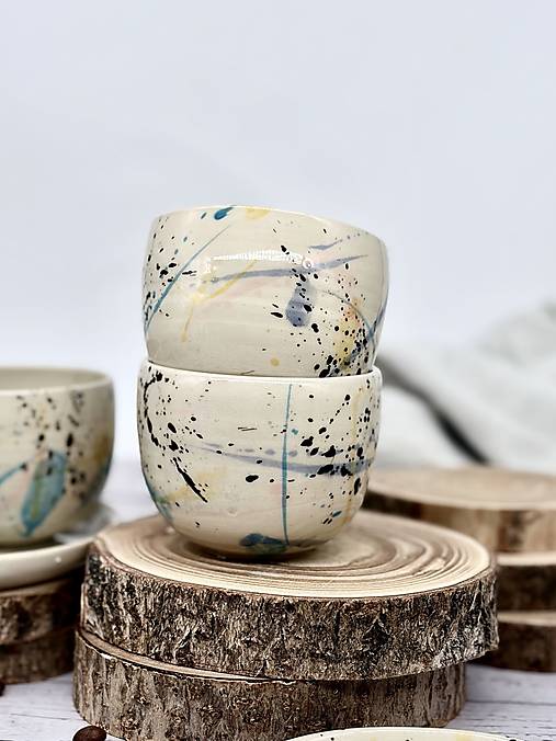 Fľaky - pohárik cappuccino (bez uška, 200ml)