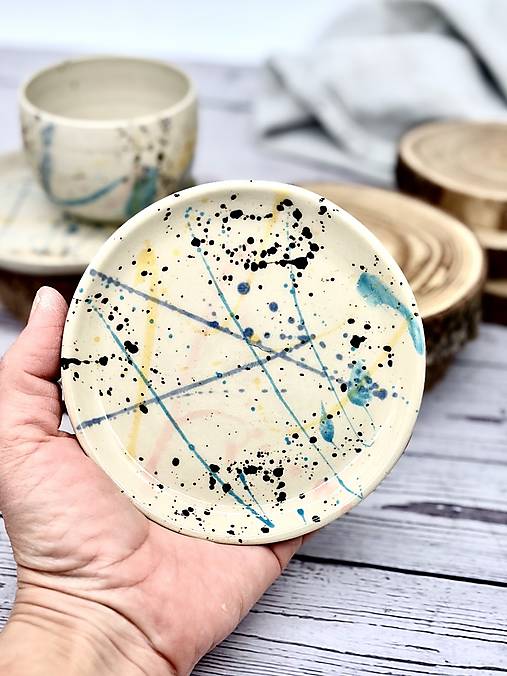 Fľaky - podšálka (priemer 12cm)