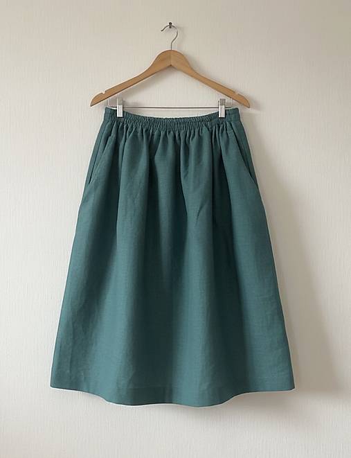 Ľanová sukňa (Zelená)