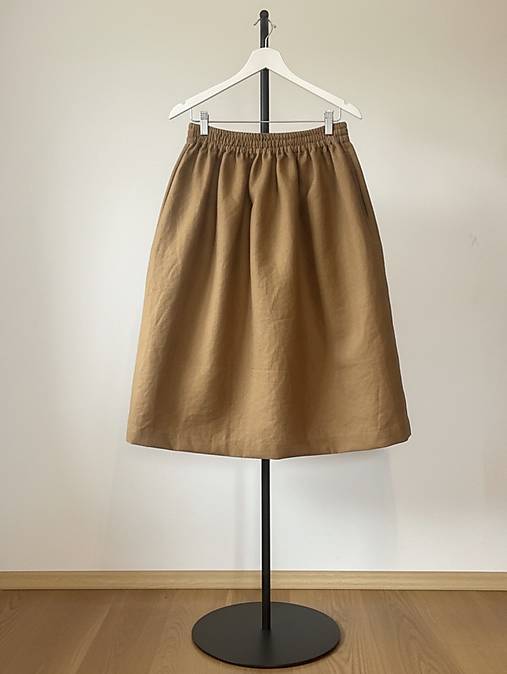 Ľanová sukňa (Hnedá)