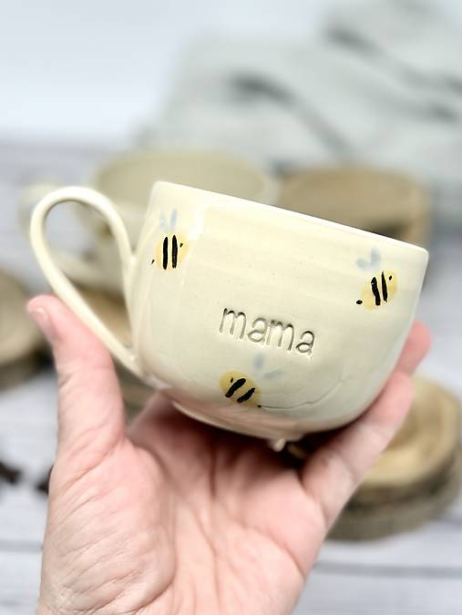 Bee - šálka latte mama (280ml , s uškom)