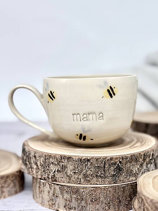 Bee - šálka latte mama (280ml , s uškom)