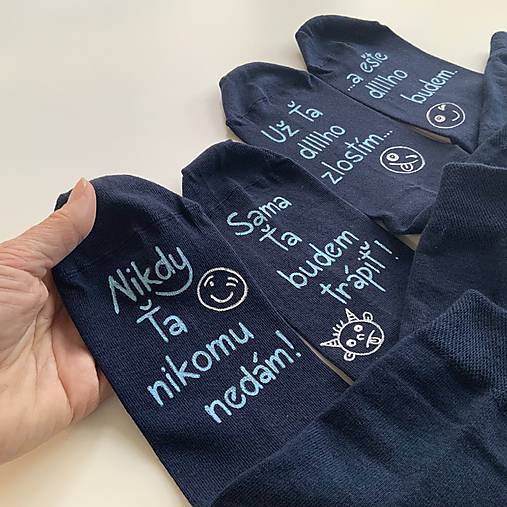 Maľované zamilované ponožky / k výročiu