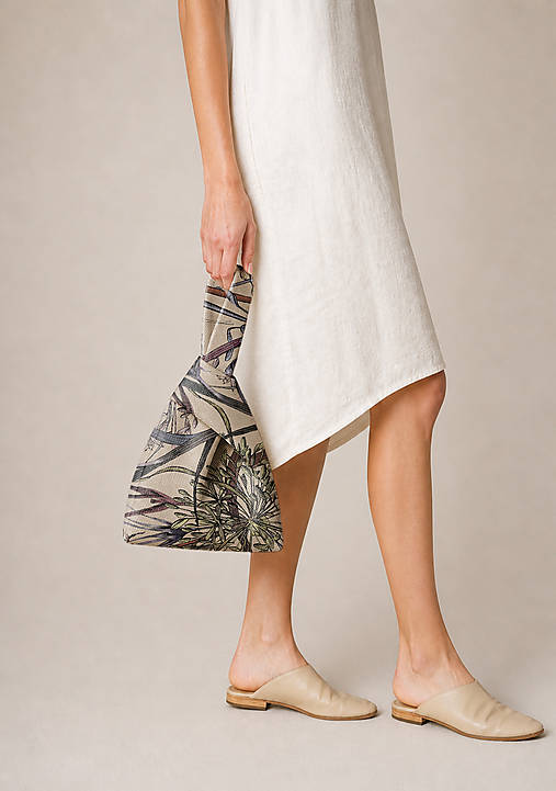 Kabelky - Kabelka SILKFLOWER / KNOT BAG kabelka do ruky / autorská potlač - 18328017_