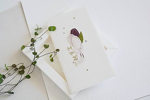 Papiernictvo - Gratulačný pozdrav Mami - tulipány 1 - 18330077_