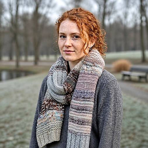 Šály a nákrčníky - RUČNĚ PLETENÝ ŠÁL - REBEKA - 18330712_